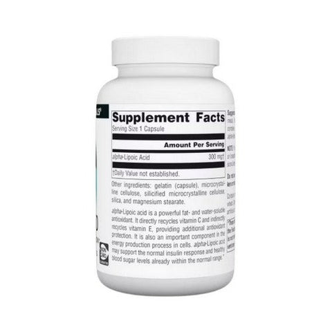 Source Naturals, Alpha Lipoic Acid, 300 Mg, 120 Caps Source Naturals