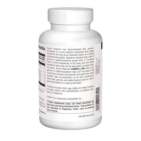 Source Naturals, Gamma E 400 Complex, 120 Softgels Source Naturals