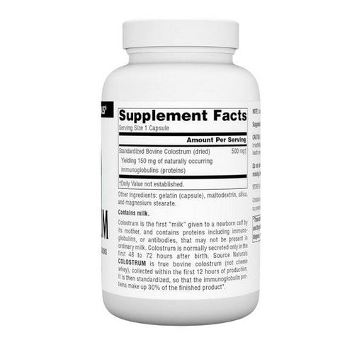 Source Naturals, Colostrum, 500 MG, 120 Caps Source Naturals