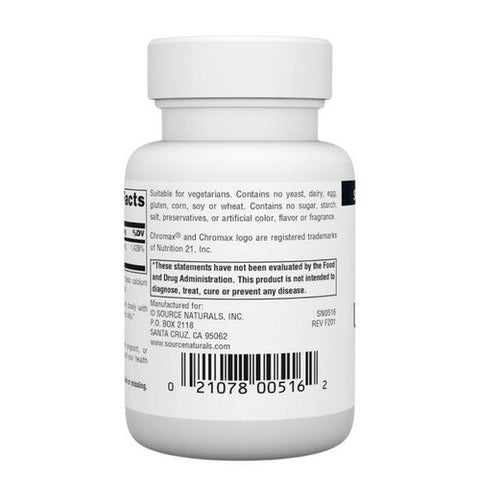 Source Naturals, Ultra Chromium Picolinate 500, 500 mcg, 120 Tabs Source Naturals