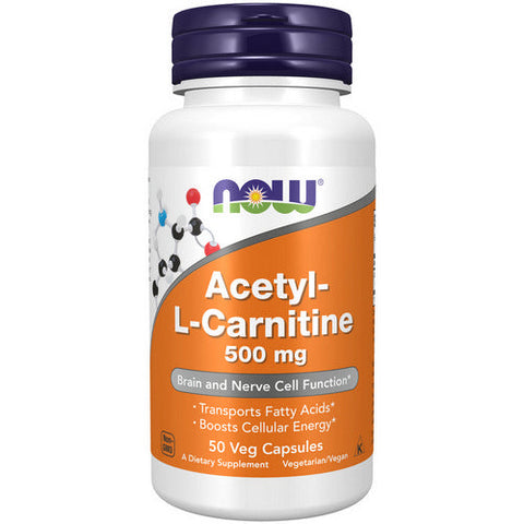 Now Foods, Acetyl-L Carnitine, 500 mg, 50 Caps Now Foods