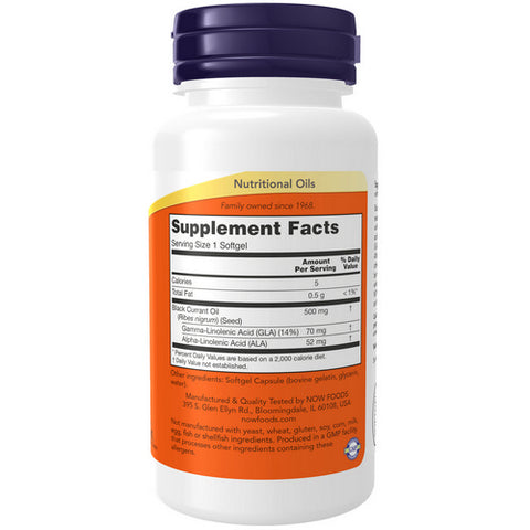 Now Foods, Black Currant Oil, 500 mg, 100 Sgels Now Foods