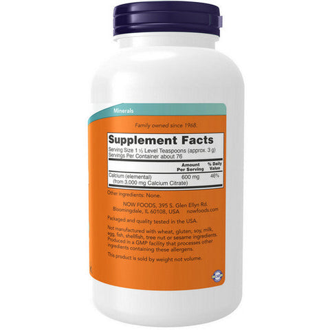 Now Foods, Calcium Citrate, 8 OZ Now Foods