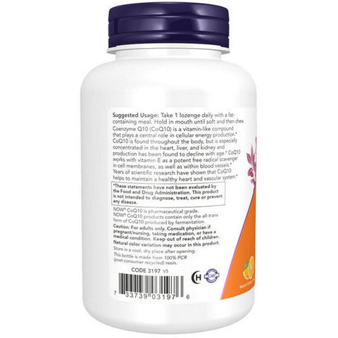 Now Foods, CoQ10, 200 mg, 90 Lozenges Now Foods
