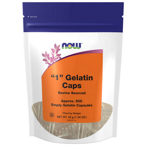 Now Foods, Empty Capsules Gelatin #1, 500 Gel Caps Now Foods