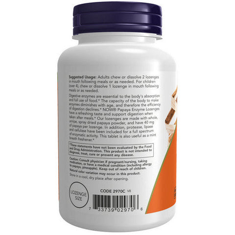 Now Foods, Papaya Enzyme Chewable, 180 Lozenges Now Foods