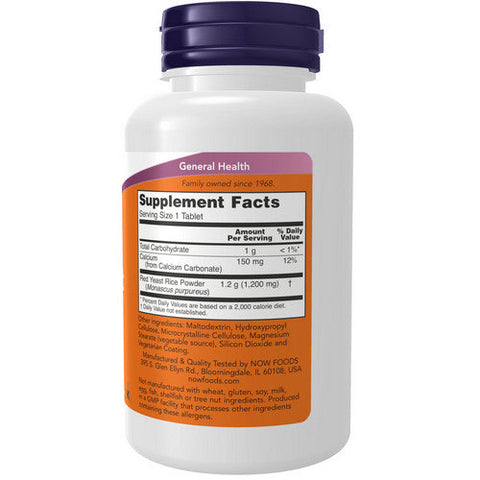 Now Foods, Red Yeast Rice Extract, 1200 mg, 60 Tabs Now Foods