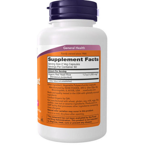 Now Foods, Red Yeast Rice Extract, 600 mg, 120 Vcaps Now Foods