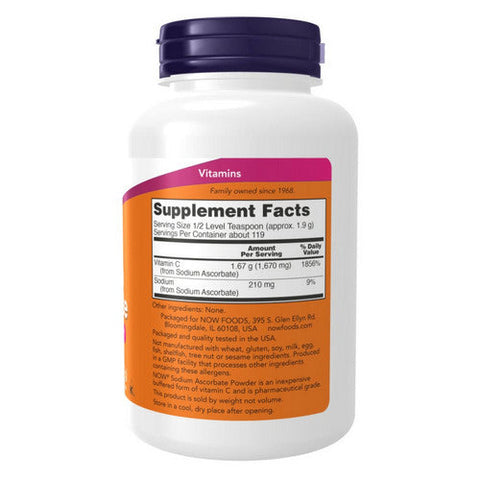Now Foods, Sodium Ascorbate Powder, 8 OZ Now Foods
