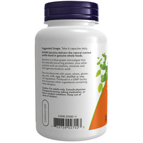Now Foods, Natural Spirulina, 500 mg, 120 Vcaps Now Foods