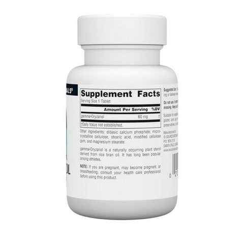 Source Naturals, Gamma Oryzanol, 60 MG, 100 Tabs Source Naturals