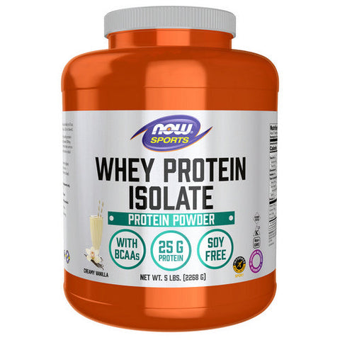 Now Foods, Whey Protein Isolate, Creamy Vanilla, 5 lbs Now Foods