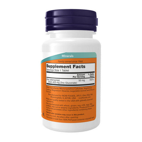 Now Foods, Zinc, 50 mg, 100 Tabs Now Foods