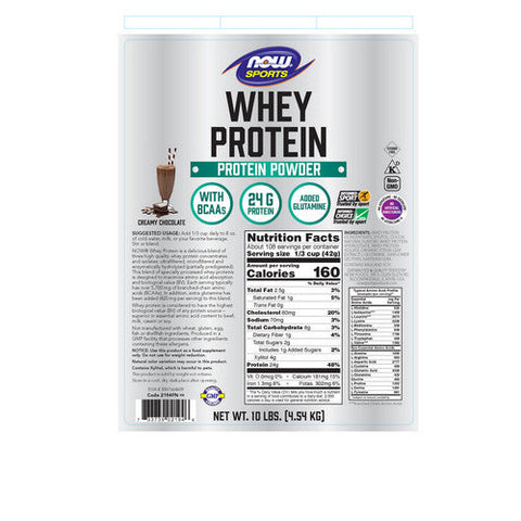 Now Foods, Whey Protein, Dutch Chocolate, 10lb Now Foods