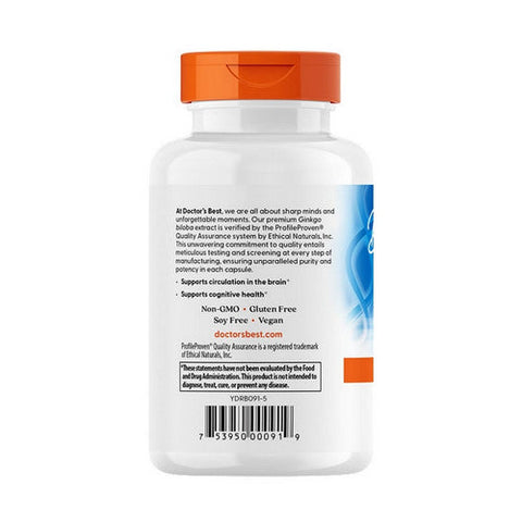 Doctors Best, Extra Strength Ginkgo, 120 mg, 120 Veggie Caps Doctors Best