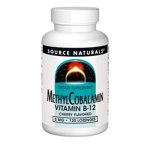 Source Naturals, MethylCobalamin Cherry, 5 mg, 120 Tabs Source Naturals