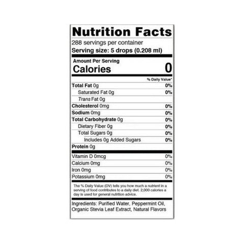 Sweetleaf Stevia, SweetLeaf Liquid Stevia, Peppermint 2 Fl Oz Sweetleaf Stevia