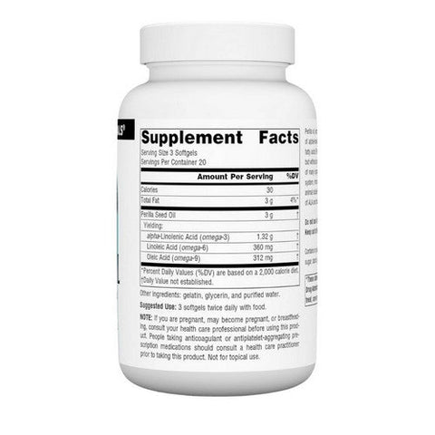 Source Naturals, Perilla Oil, 1000 Mg, 60 Softgels Source Naturals