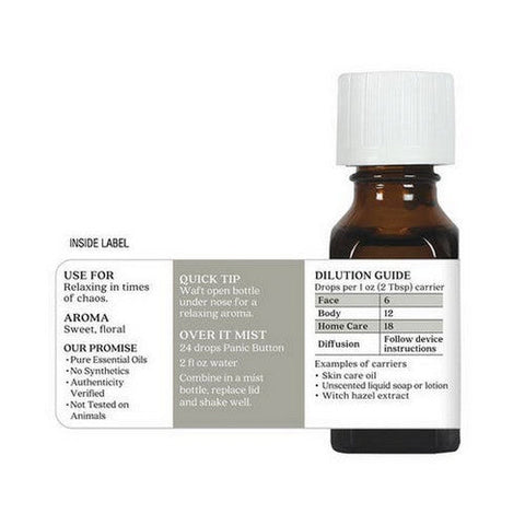 Aura Cacia, Pure Aromatherapy Oil Panic Button Neroli And Rose, 0.5 Oz Aura Cacia