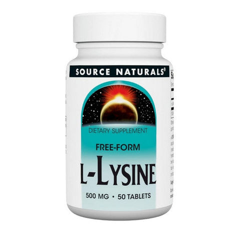 Source Naturals, L-Lysine, 500 MG, 50 Tabs Source Naturals
