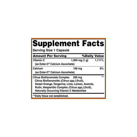 American Health, Ester-c With Citrus Bioflavonoids, 1000 mg, 90 Caps