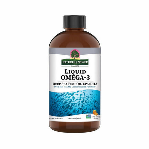 Nature's Answer, Liquid Omega-3 Deep Sea Fish Oil EPA DHA Orange, 16 Oz Nature's Answer