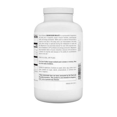 Source Naturals, Magnesium Malate, 625 Mg, 360 Tabs Source Naturals