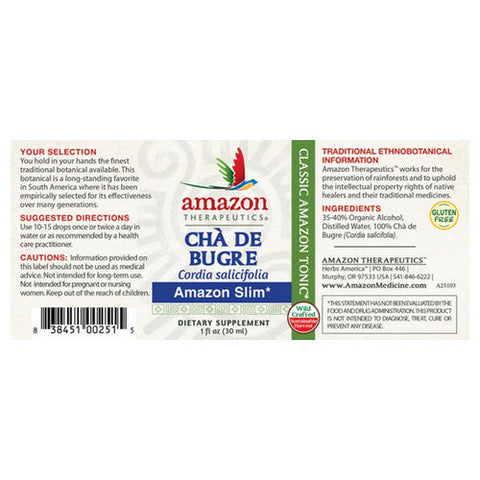 Amazon Therapeutic Laboratories, Cha De Bugre, Liquid Extract 1 Fl Oz Amazon Therapeutic Laboratories