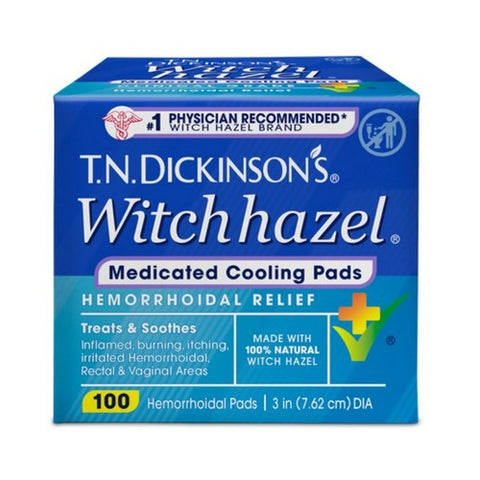 T.N. Dickinson's, Witch Hazel Hemorrhoidal Pads with Aloe, 100 Ct T.N. Dickinson's