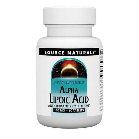 Source Naturals, Alpha-Lipoic Acid, 100 MG, 60 Tabs Source Naturals