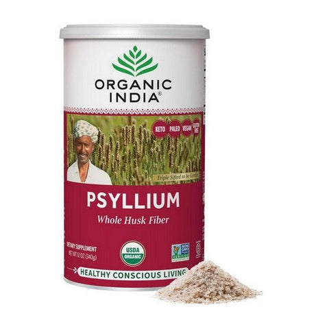Organic India, Organic Whole Husk Psyllium, Organic, 12 Oz Organic India