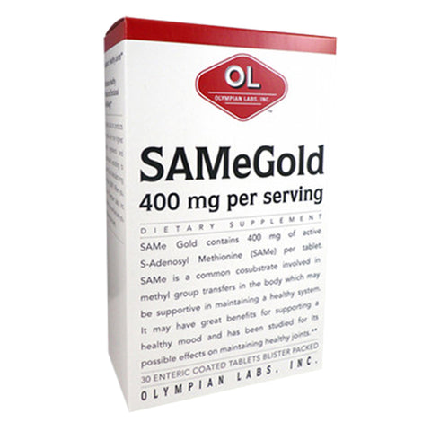 Olympian Labs, SAMe Gold, 400 mg, 30 tabs Olympian Labs