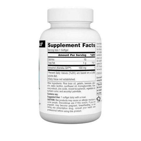 Source Naturals, Ubiquinol Co QH, 100mg, 60 softgels Source Naturals