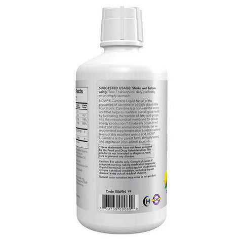 Now Foods, L-Carnitine, Liquid 32 Oz Now Foods