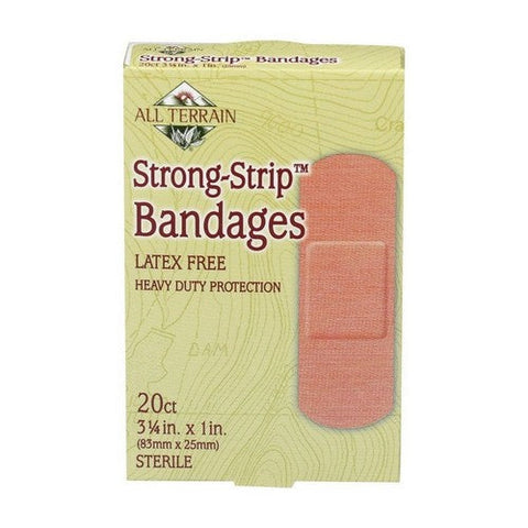 All Terrain, Strong Strip Bandages Latex Free, 20 Pc All Terrain