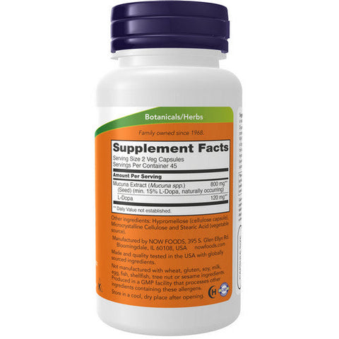 Now Foods, Dopa Mucuna, 90 Veg Caps Now Foods