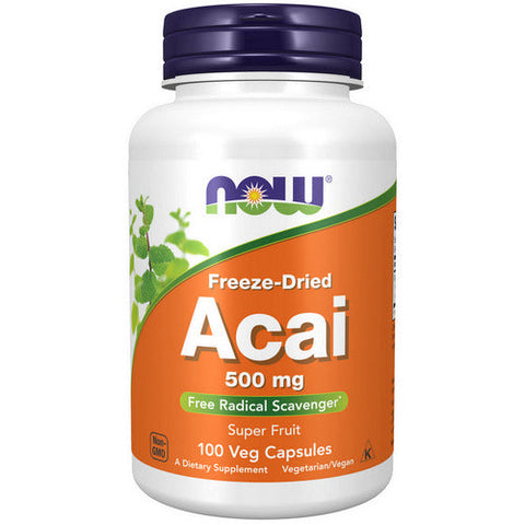 Now Foods, Acai, 500 mg, Organic Freeze-Dried 100 Vcaps Now Foods