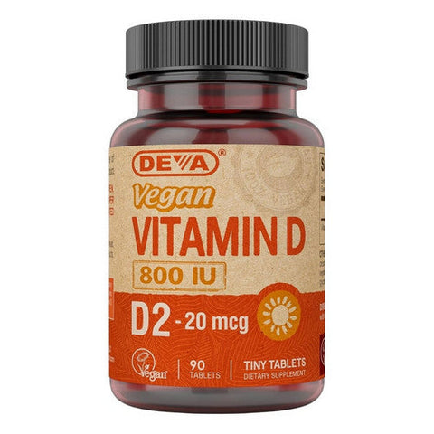 Deva Nutrition, Vegan Vitamin D, 800 IU, 90 Tabs Deva Nutrition