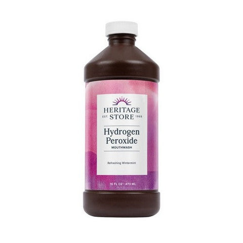 Heritage Store, Hydrogen Peroxide Mouthwash Wintermint, 16 Oz Heritage Store