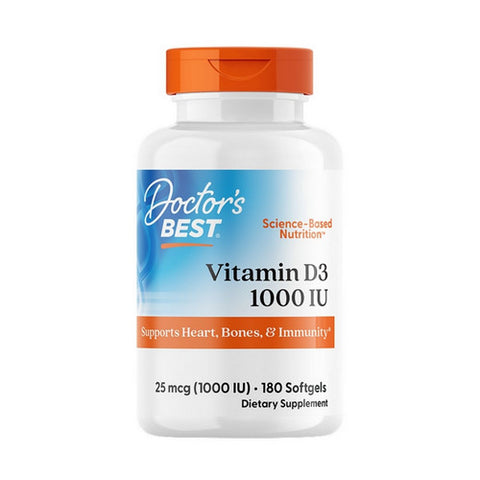 Doctors Best, Vitamin D3, 25 Mcg (1,000 IU), 180 Softgels Doctors Best