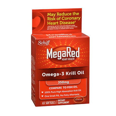 Schiff/Bio Foods, MegaRed Omega-3 Krill Oil, 350 Mg, 60 Softgels Schiff