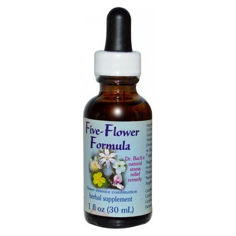 Flower Essence Services, Five-Flower Formula, Dropper 1 oz Flower Essence Services