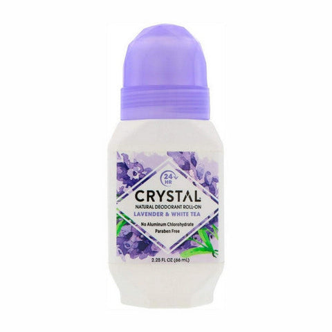 Crystal, Mineral-Enriched Deodorant Roll-On Lavender And White Tea, 2.25 Oz Crystal