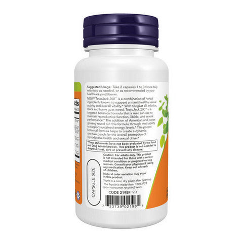 Now Foods, Testojack 200 Extra Strength, 60 Vcaps Now Foods