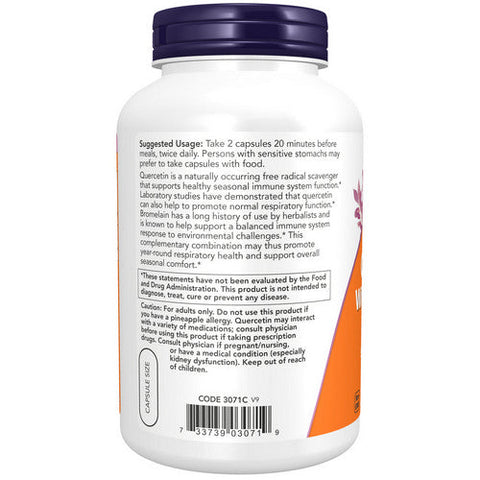 Now Foods, Quercetin with Bromelian, 240 Vcaps Now Foods