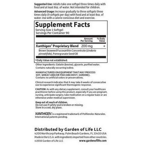 Garden of Life, FucoThin, 90 Softgels Garden of Life