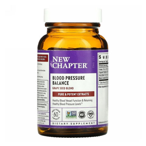 New Chapter, Blood Pressure Balance Grape Seed Blend, 30 Vegetarian Tabs New Chapter