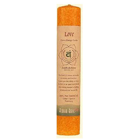 Aloha Bay, Chakra Pillar Candle Holder, Orange Aloha Bay