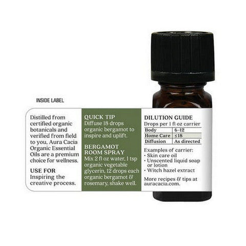 Aura Cacia, Essential Oil, Bergamot 0.25 oz Aura Cacia