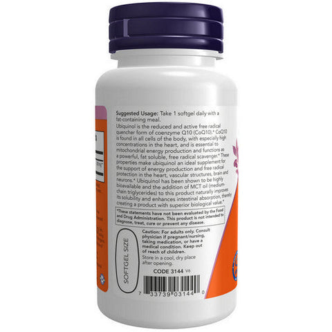 Now Foods, Ubiquinol Extra Strength, 200 mg, 60 Softgels Now Foods